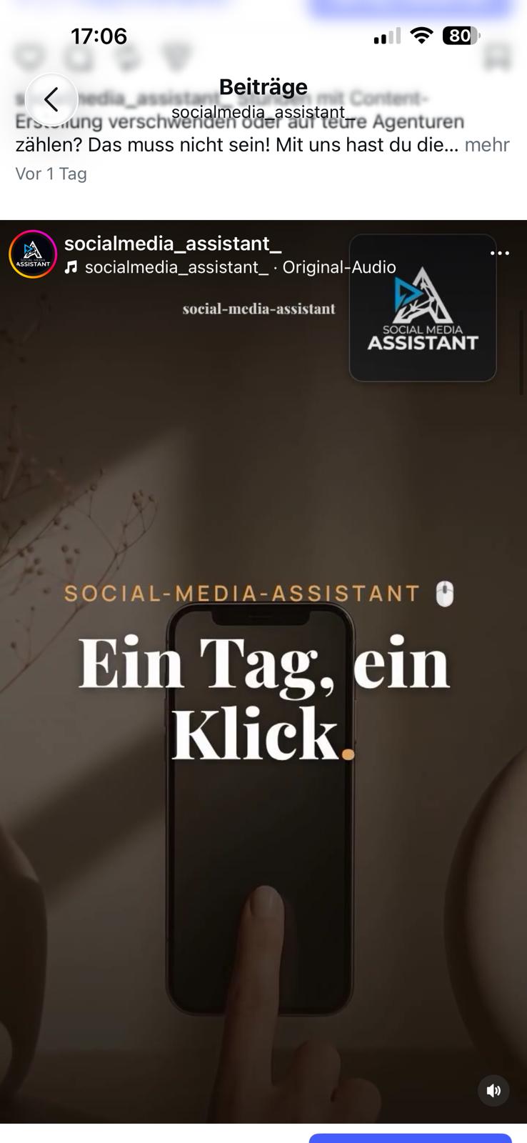 Instagram-Reel: Ein Tag, ein Klick